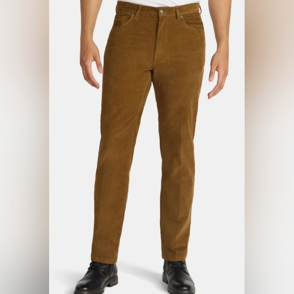 George Men's Size 29x30 5-Pocket Corduroy Pants Brown Partridge NWT